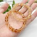 Natural Citrine Beaded Bracelet Crystal Stone Yellow Quartz Women Men Fashion Reiki Healing Strand Bangle Wrist band Jewelry. 