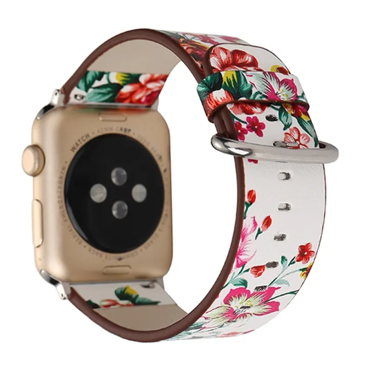 For%20Apple%20Watch%20Ultra%2049mm&Watch%20Ultra%202%2049mm%20/%20Series%209&8&7%2045mm%20/%20SE%203&SE%202&6&SE&5&4%2044mm%20/%203&2&1%2042mm%20Fashion%20Pastoralism%20Style%20Little%20Floral%20Pattern%20Women%20Watch%20Leather%20Watch%20Band%20-%20Image%204
