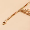 European and American cross-border jewelry summer new style glass colored crystal beads toe chain multi-layer metal chain anklet for women.