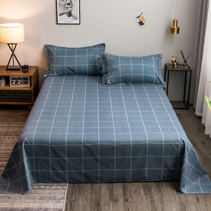 Wholesale%20Washed%20Cotton%20Bed%20Sheet%20Single%20Winter%20ThickeninginsWind1.5Mi%20Single%20Student%20Dormitory%20Double%20Plaid%20Bed%20-%20Image%204
