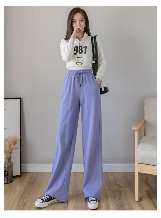 IELGY%20wide%20leg%20pants%20women's%20loose%20high%20waist%20straight%20mopping%20sports%20casual%20pants%20-%20Image%205