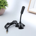 3.5mm Laptop Microphone USB Desktop Stand Mic With Holder For Studio Speech Singing Gaming Streaming Eatop. 