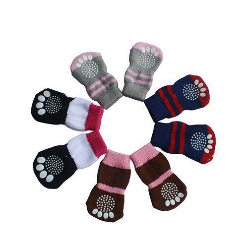 fuwen%C2%AE%204%20Pcs%20Fashion%20Cute%20Puppy%20Dog%20Pet%20Knits%20Socks%20Anti%20Slip%20Skid%20Bottom%20Mini%20Sock%20-%20Image%205