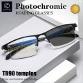 （New）Progreive Multifocal Photochromic Reading Glae Men Computer High Quality Precription Glae Tr90 Temple Eyewear UV400. 