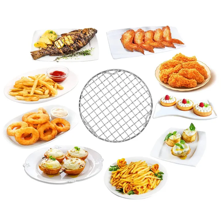 NAMUNY%20304%20Stainless%20Multipurpose%20Steel%20Round%20Grill%20Net%20with%20Foot%20Barbecue%20Rack%20Steam%20Baking%20Rack%20Camping%20Outdoor%20BBQ%20Meshes%20-%20Image%202