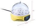 UK Plug 7 Eggs Mini Digital Automatic Temperature Control Egg Turning Incubator Transparent Hatcher(yellow).. 