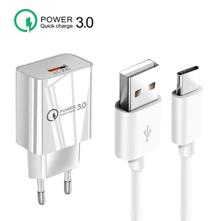 USB Type-c Cable Fast Charger QC Phone Adapter For OPPO