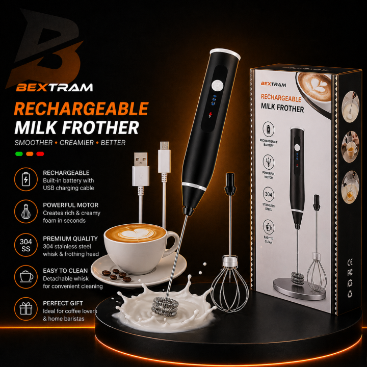 Electric Rechargeable Handheld Coffee Mixer - Perfectly Blend Your Brews With Ease