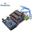 【YIYANGMAOYI111】3D Printer 1pcs R3 + 1pcs RAMPS 1.4 control panel+ 5pcs DRV8825 Stepper Motor Drive Carrier for arduino. 