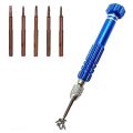 5 In 1 SCREW DRIVERS Multi Function 5 In 1 Precision Screwdriver Set Repair Tool Kit T5 T6 1.2mm 1.5mm 0.8mm Alloy Steel & Titanium Handle For Disassemble Watch Cell Phone Jewelry Computer Laptop.