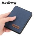 baellerry Korean version multi-card zipper canvas wallet fashion horizontal open wallet men's short wallet. 