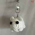 Sad Hamster Meme Crochet Sad Hamster Hamster With Bow Plush Toy Cute Hamster Plush Keychain Toy Stuffed Animal Doll KeyChain Huiye.