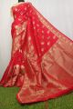 Indian Kanjivaram katan saree for woman. 