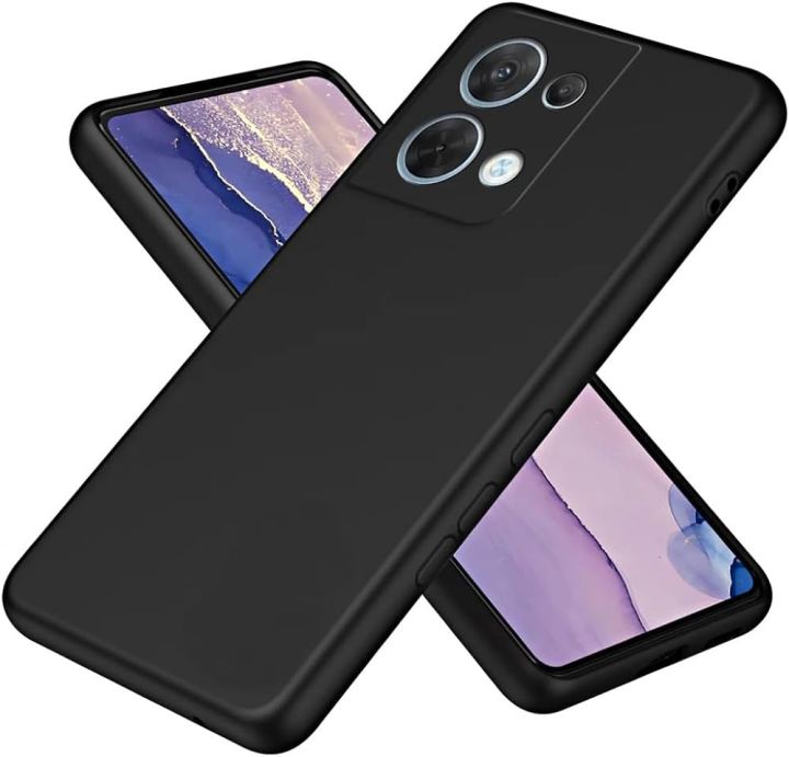 Xiaomi Redmi Note 13 Pro 5G/Poco X6 5G Silicone Matte Flexible Soft Phone Case- Black , Blue - Phone Back Cover