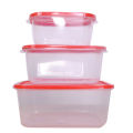 Food Storage Box 3 pieces Set 2500ml, 1500ml, 750ml- multicolor.