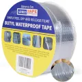 Big Size Leakage Repair Waterproof Tape for Pipe Leakage Roof Water Leakage Solution Aluminium Foil Adhesive Tape Sealing Butyl Rubber Tape (10 Meter ).