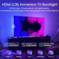 Smart Ambient TV Led Backlight For 4K HDMI 2.0 Device Sync Box Led Strip Lamp PC Monitor Back Lights Kit Works with Alexa Google.