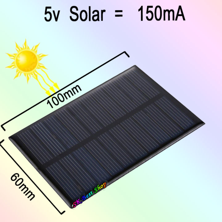 Mini Solar panel 100 x 60 mm 5V 150mA Solar Panel Cell Module Charger USB 5V 0.75W