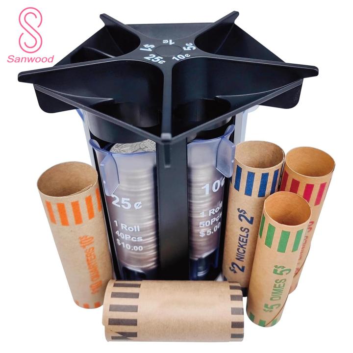 Change Sorter 5 in 1 Sorter Tube Counter with Wrappers Change Mhine Ba Holder for Organizer