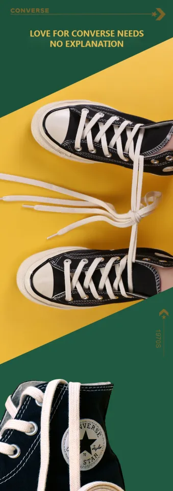 Pair Cotton Shoelaces 1970S High top Canvas Shoes Flat Shoe Lace