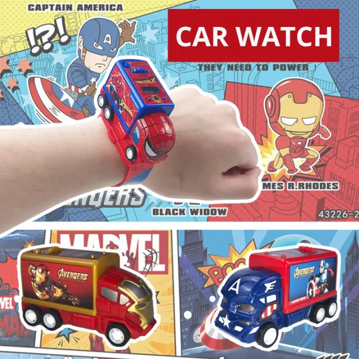 Marvel%20Spiderman%20Children%20Watches%20Boys%20Captain%20Iron%20Man%20Electronic%20Digital%20Clock%20Student%203D%20Projection%20Kids%20Watch%20with%20Car%20Toy%20-%20Image%204