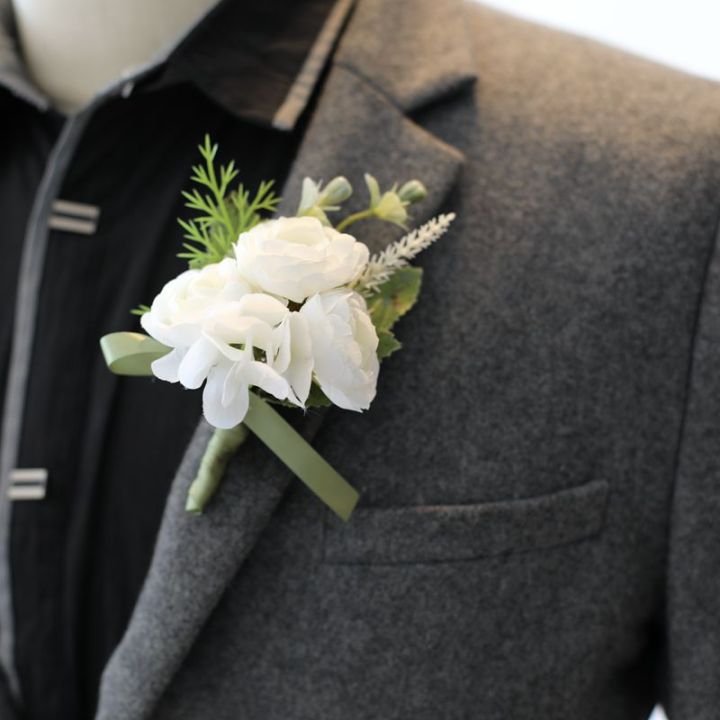 Wedding%20Boutonniere%203%20Rose%20Bouquet%20Chest%20Brooch%20For%20Suit%20Lapel%20Fashion%20Accessories%20(1PS)%20-%20Image%202