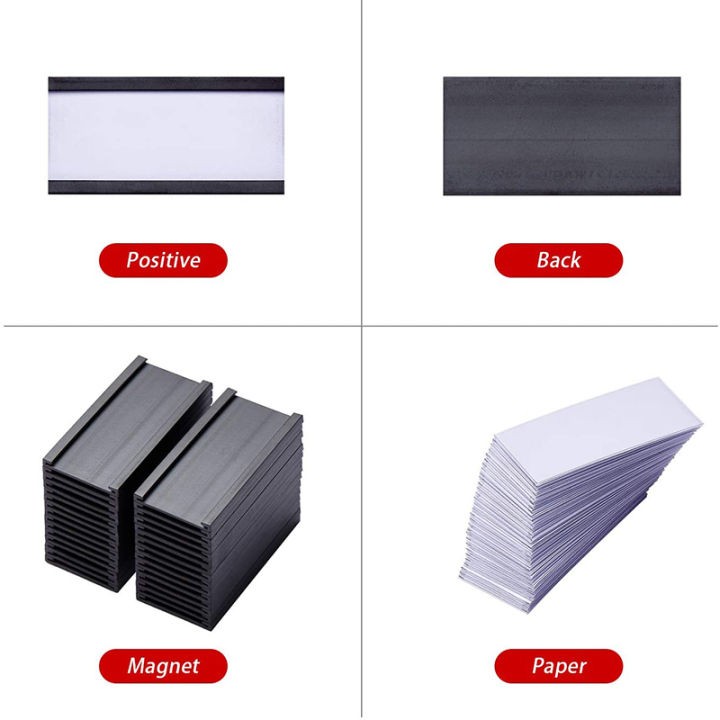 50Pcs%20Magnetic%20Label%20Holders%20with%20Magnetic%20Data%20Card%20Holders%20with%20Clear%20Plastic%20Protectors%20for%20Metal%20Shelf%20(1%20x%202%20Inch)%20-%20Image%205