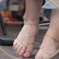 【Quality】 Foot Chain Vintage Mesh Tassel Toe Anklet Beads Exotic Charm Court Style Anklet Bracelet Multilayer Alloy Foot Jewelry Wedding. 