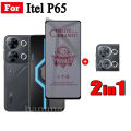 Itel P65 4G 2in1 Matte Privacy / Ceramic soft film For Itel A50 A70 A60 A60S Anti Blue Light Ray Tempered Glass Screen Protector.