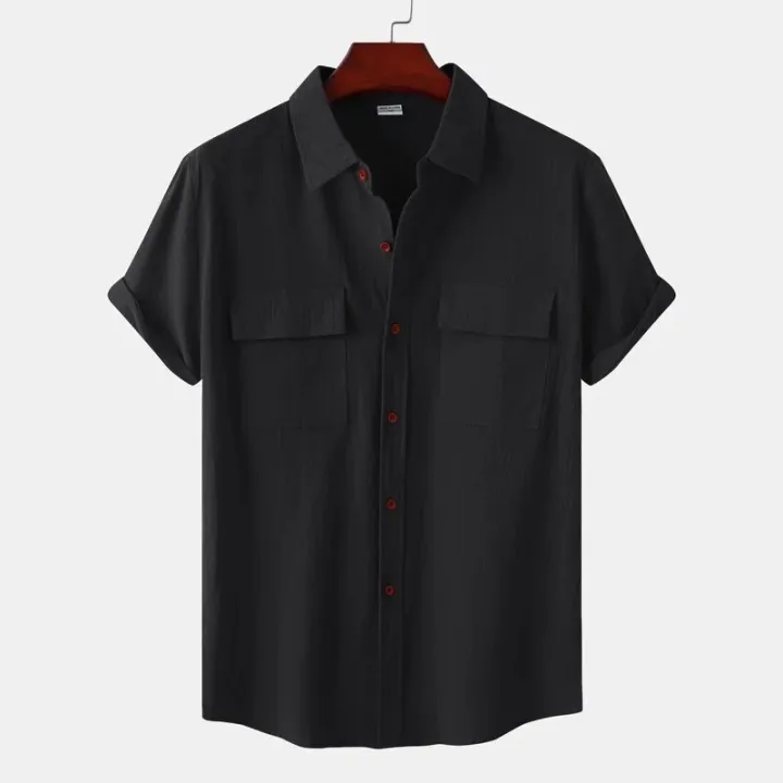 Cotton%20Linen%20Solid%20White%20Shirts%20for%20Men%20Summer%20Double%20Pocket%20Short%20Sleeve%20Casual%20Shirt%20Mens%20Business%20Holiday%20Breathable%20Camisas%20-%20Image%203
