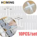 10PCS Drawer Partition Accessories Drawer Clapboard Storage Clapboard Cross Buckle Fixing Clip Divider Sock Underwear Organizer. 