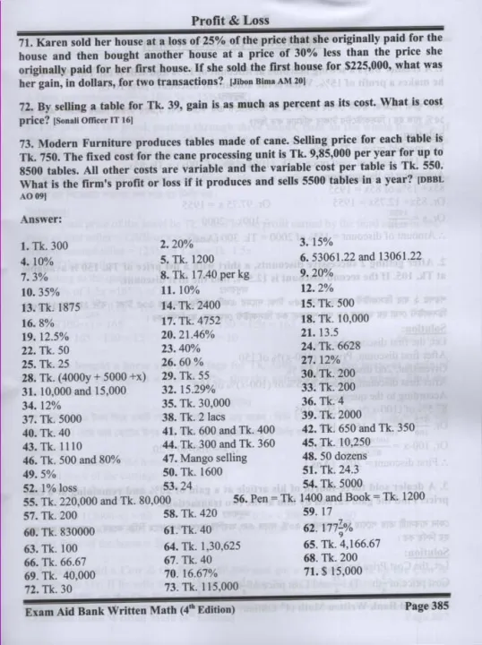 A Text Book on Bank Written Math by Jafar Iqbal Ansary - 4th Edition ...