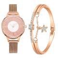 2pcs Set Luxury Women Watches Magnetic Rhinestone Female Clock Quartz Wristwatch Fashion Ladies Wrist Watch Relogio Feminino. 