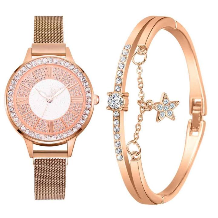 2pcs%20Set%20Luxury%20Women%20Watches%20Magnetic%20Rhinestone%20Female%20Clock%20Quartz%20Wristwatch%20Fashion%20Ladies%20Wrist%20Watch%20Relogio%20Feminino%20-%20Image%209