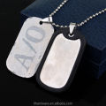 Engraved Dog Label Gangsta Necklace Nicolas Brown Twilight AO Logo Mercenary Dog Tags Private Stainless Steel Necklace Men. 