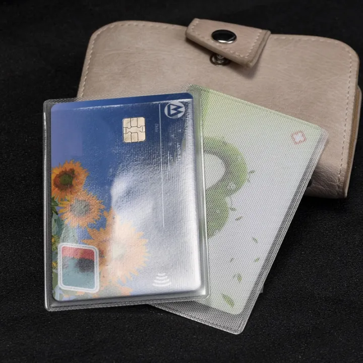 10pcs%20Waterproof%20Transparent%20Card%20Holder%20PVC%20Frosted%20Anti-magnetic%20Card%20Cover%20Business%20Credit%20ID%20Cards%20Card%20Protector%20Sleeves%20-%20Image%204