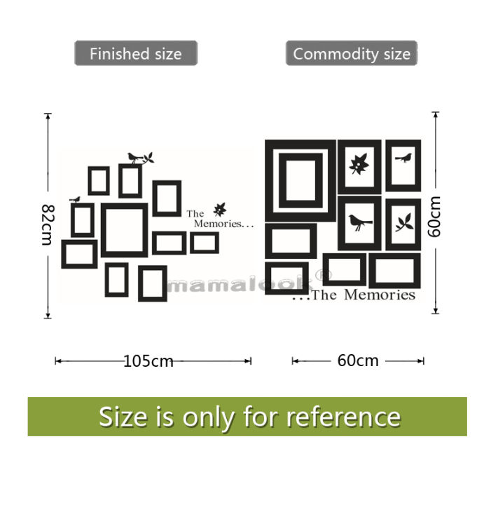 THE%20MEMORIES%20Photo%20Frame%20Bird%20Wall%20Sticker%20Vinyl%20Bedroom%20Living%20Room%20Removable%20Self-Sticking%20Sticker%20Mural%20-%20Image%205