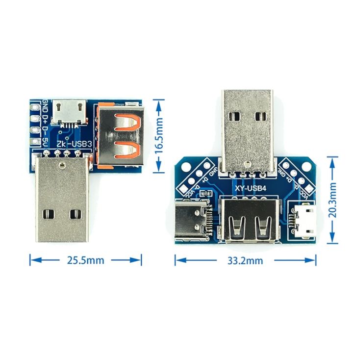 USB%20Head%20Switchboard%20Male%20USB%20Connector%20to%20Type-c%20Micro%20Female%20USB%202.54-4P%20transfer%20test%20board%20USB%20adapter%20plate%20XY-USB4%20-%20318599048%20-%20Image%203
