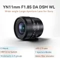 YONGNUO YN11mm F1.8S for Sony Auto focus Lens Ultra Wide Angle APS-C Lens for A6700 A6000 A5100 A3500 ZV-E10. 