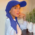 Baseball Hat Cap Hijab Shawl Simple Fabric Turban Summer Breathable Muslim Headscarf Hijab Cap For Women Men. 