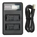 5V USB Dual Battery Charger for Fujifilm XS10 XT3 XT30 XT20 XT10 XT2 XA7 XE4 XA5 XT200 XT100 X100V X100F Camera Battery. 