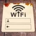 WiFi Sign Sticker Mirror Account Password Notice Board Stickers for Window Office. 