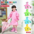 Girls' Rain Boots Suit Primary School Students Child Baby Boys Kindergarten Waterproof Rain Boots Dinosaur Poncho Raincoat Children. 