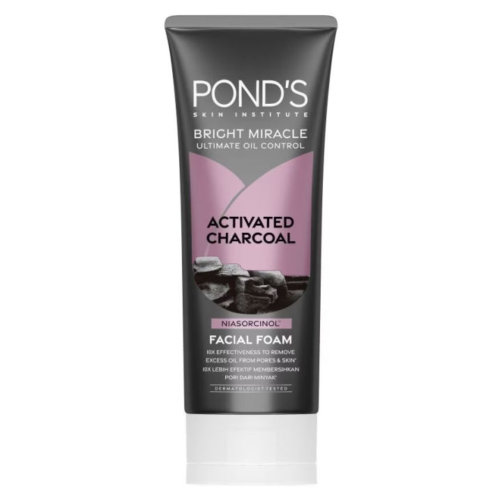 Pond'S Bright Miracle Ultimate Detox Activated Charcoal Facial Foam- 90gm