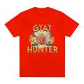 Gyat Hunter Funny Meme T-shirt Women's Fashion Retro Short sleeved T-shirt Casual Loose Large T-shirt Street Clothing. 