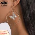 Carat Drop Earrings Sparkling Rhinestone Butterfly Dangle Drop Earrings Fashion Accessories. 