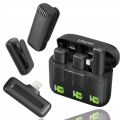 ULANZI J12 Lightning Jack Wireless Lavalier Microphone for iPhone, 2-in-1 Plug N Play Mic with Charging Case for Phone Video Recording Interview Youtubers Vloggers, 65ft Transmission Range. 
