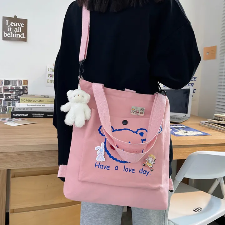 Backpack%20Cram%20Bag%20Korean%20Version%20Student%20School%20Bag%20Tote%20Bag%20Cute%20Child%20Shoulder%20Bag%20Student%20Tuition%20Canvas%20Bag%20Wholesale%20-%20Image%204