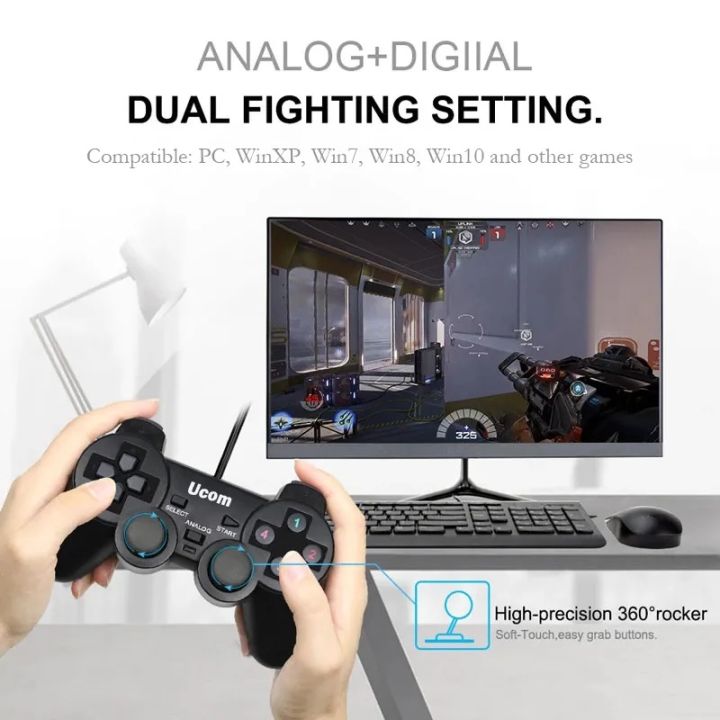 UCOM%20PC%20Dual%20Vibration%20Wired%20Game%20Controller%20Gaming%20Joypad%20Joystick%20USB%20Gamepad%20Joystick%20Gamepad%20Joypad%20For%20Win7/%20XP%20For%20PC%20Laptop%20Vibration%20Gamepads%20-%20Image%206