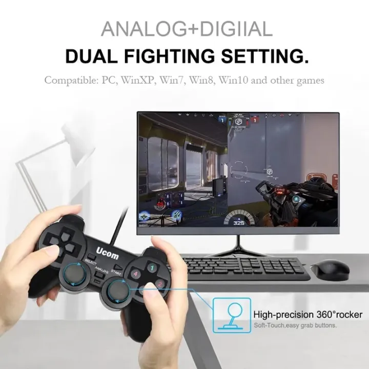 UCOM%20PC%20Dual%20Vibration%20Wired%20Game%20Controller%20Gaming%20Joypad%20Joystick%20USB%20Gamepad%20Joystick%20Gamepad%20Joypad%20For%20Win7/%20XP%20For%20PC%20Laptop%20Vibration%20Gamepads%20-%20Image%206